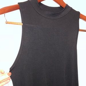 Casual black mini dress